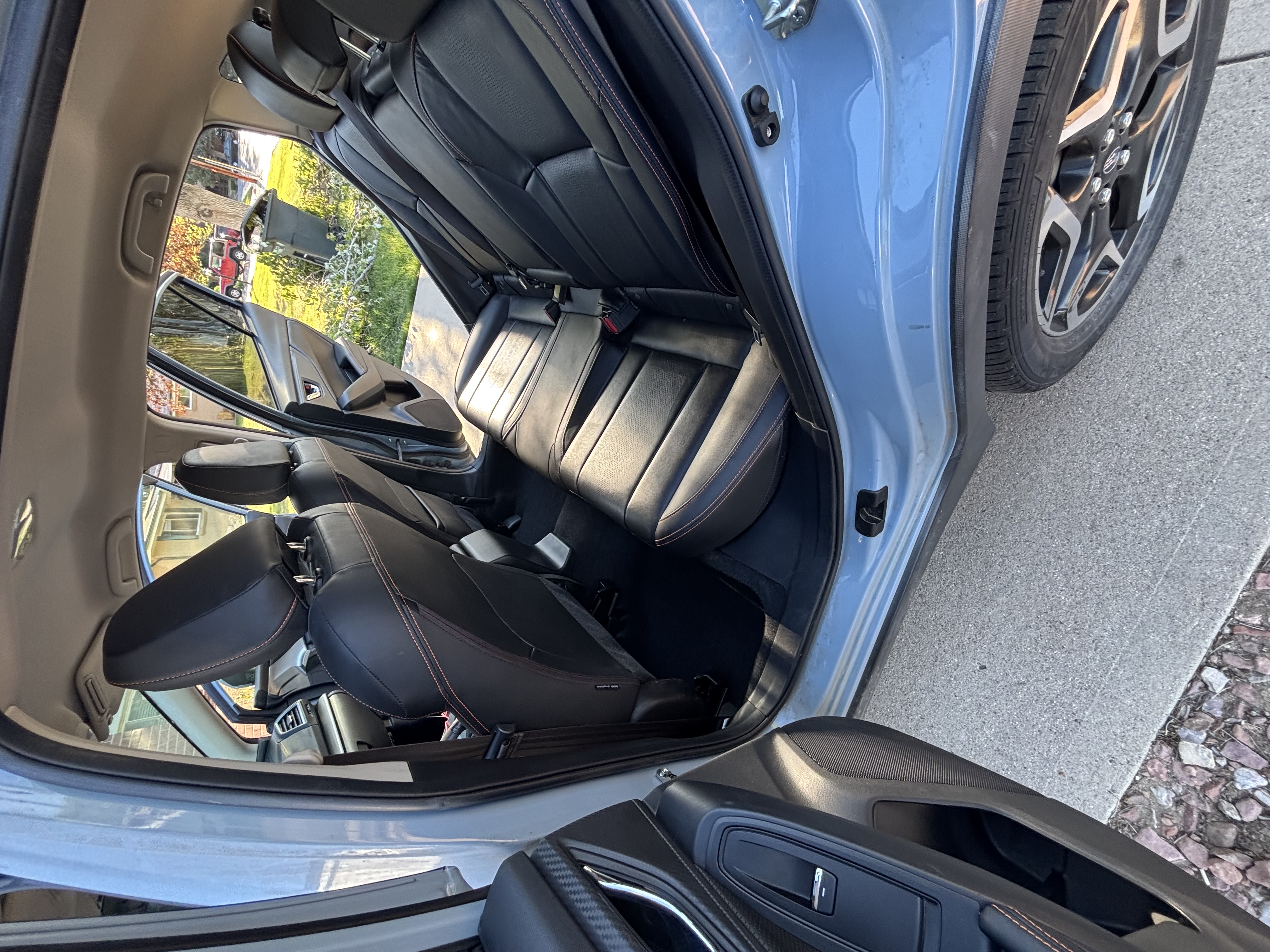 After - back left door, clean seats and floors